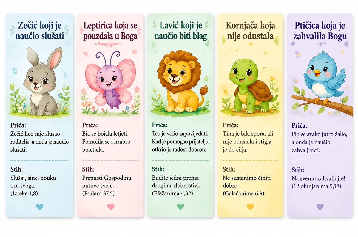 Biblijske kartice s pričicama za djecu