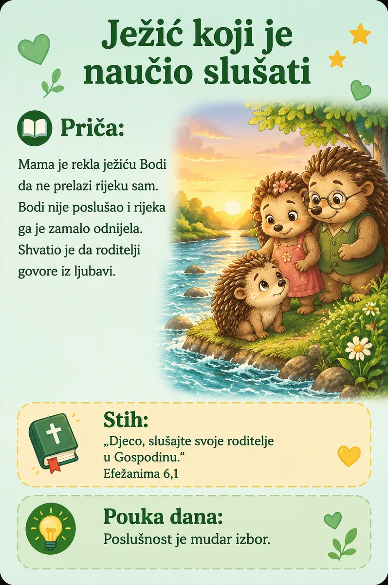 Ježić koji je naučio slušati